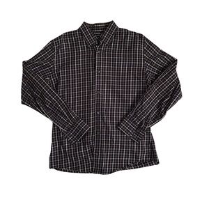 Club Monaco Black and White Plaid Shirt